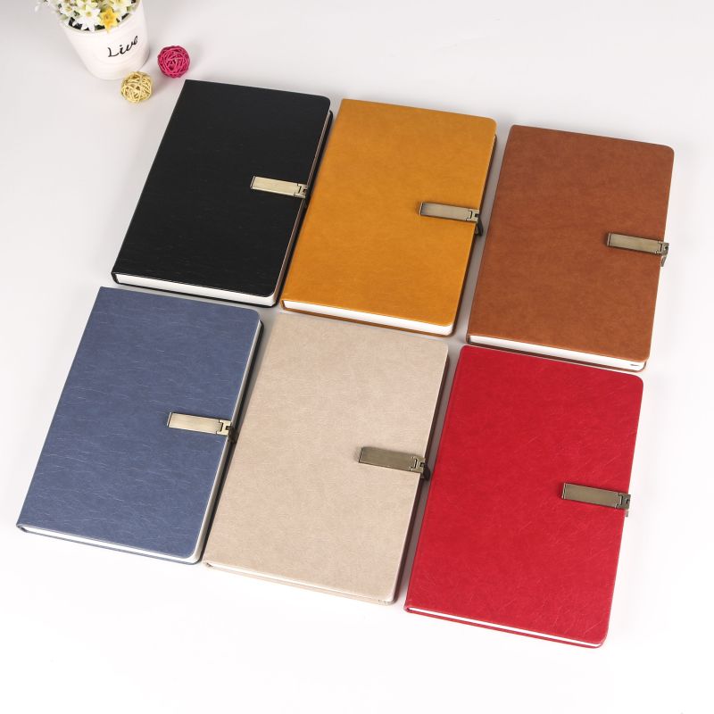 A5 PU Metal buckle notebook simple Thermal Binding notepad for business