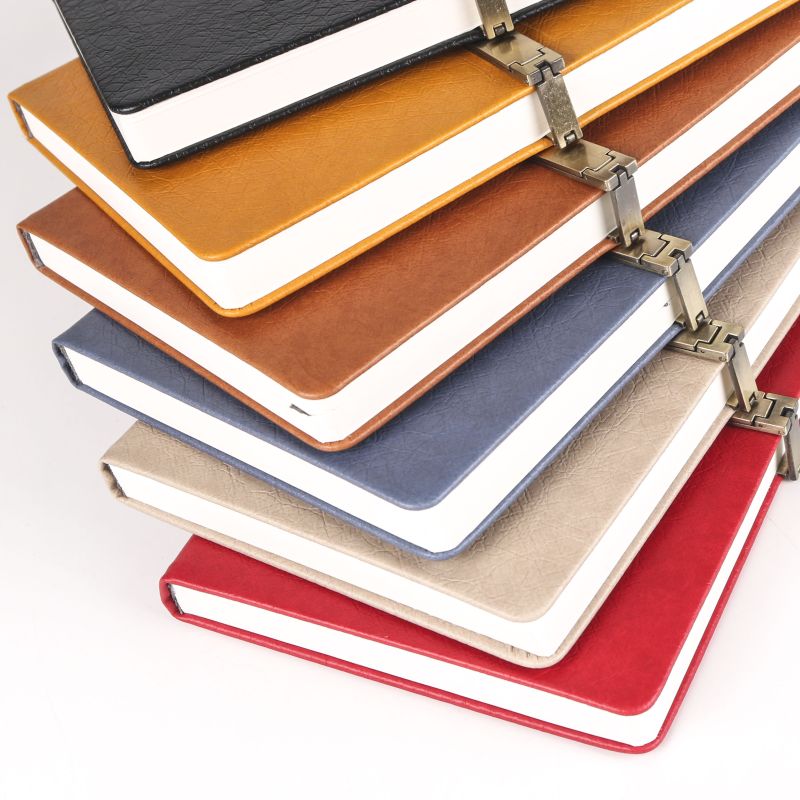 A5 PU Metal buckle notebook simple Thermal Binding notepad for business