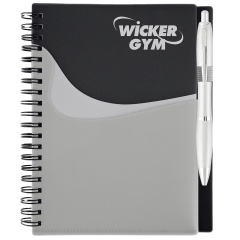 spiral  notebook A5 with pp cover  and pen custom printing color notebook