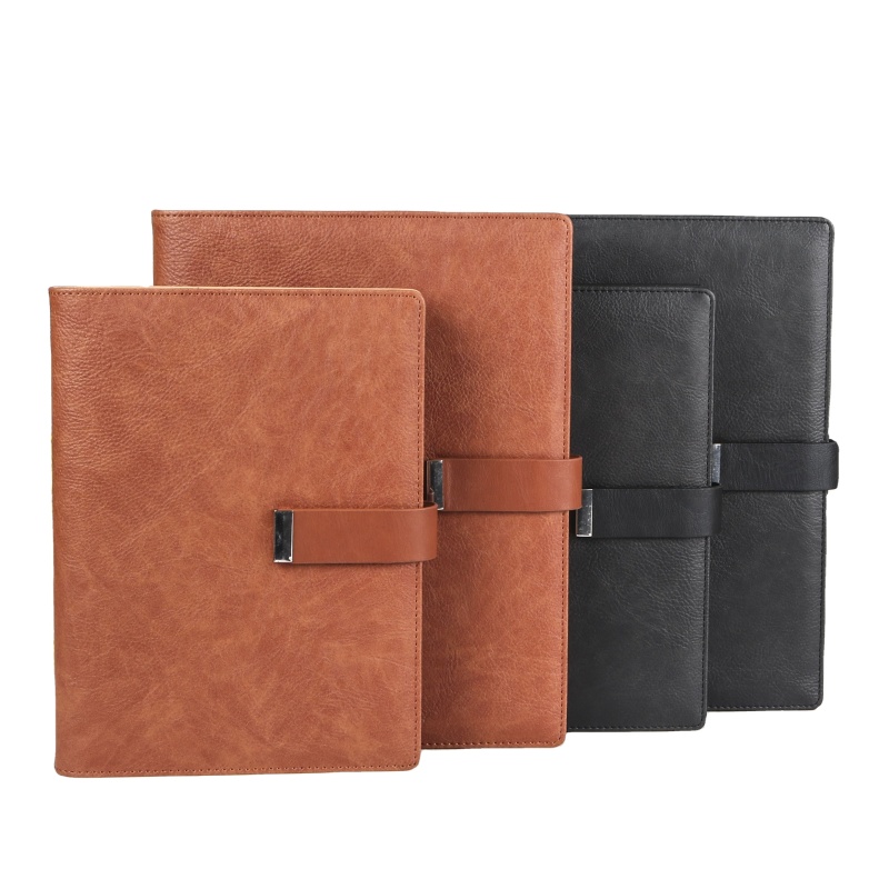 New arrival PU business notebook simple A5 soft leather loose-leaf notepad