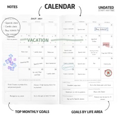 Factory Calendar hardcover Notepad A5 super thick learning management notebook