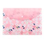 new design Plastic Transparent A4 Snap File Bag Student Stationery Gift Storage Bag Wholesale Customization