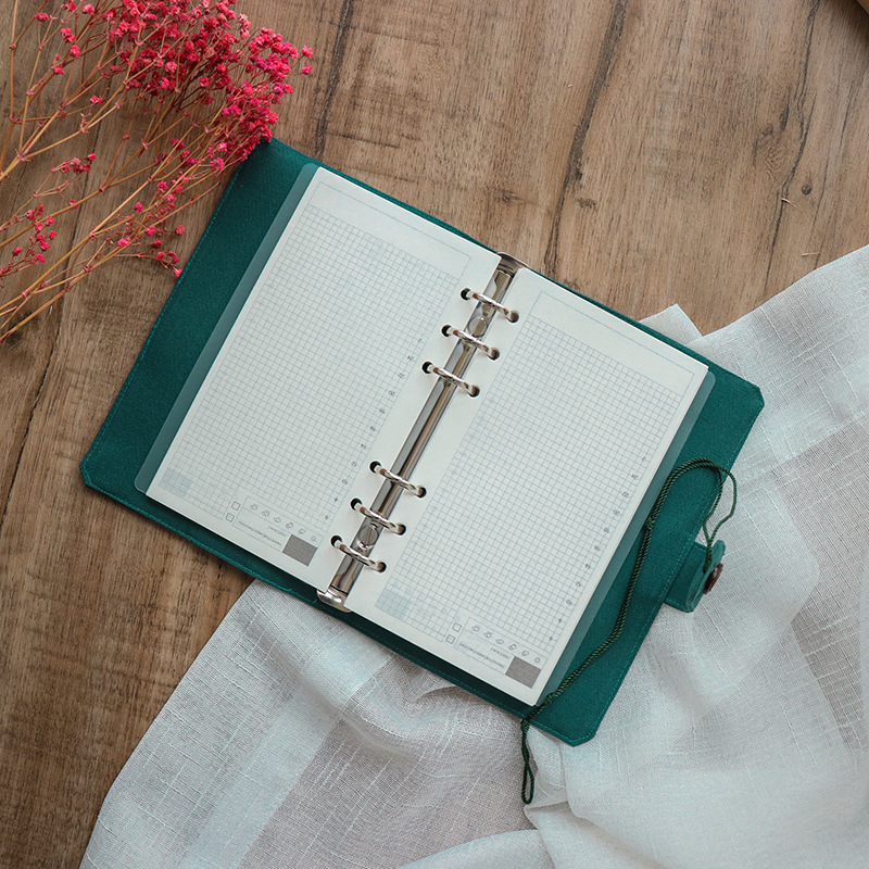 Loose leaf thread cloth a5a6 embroidery acorn mature notes portable retro notebook