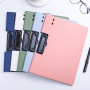 new design A4 folder board horizontal and vertical data report handout file double clip multi-function student document folder