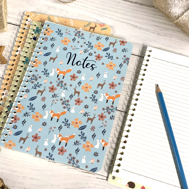 Wholesale customized printing theme spiral notebook A5 art paper cover strap notebook