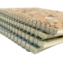 Wholesale customized printing theme spiral notebook A5 art paper cover strap notebook