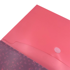 Factory wholesale PP Storage A4 Size Test Paper Button Date File Document Bag School Products