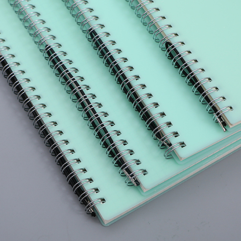 High quality 80 sheets PP cover customizable A4,A5,B5,A6 spiral binding notebook