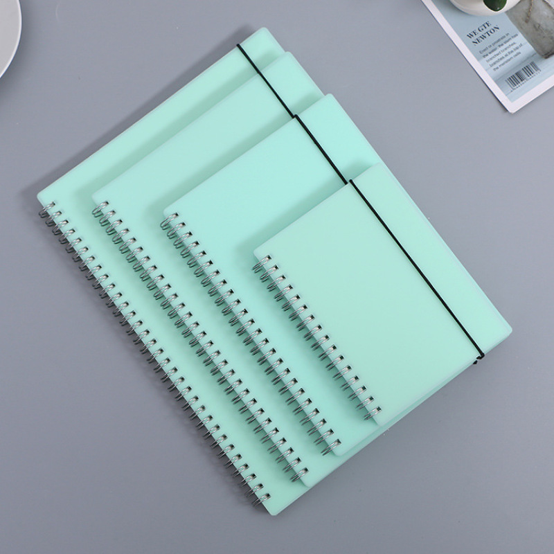 High quality 80 sheets PP cover customizable A4,A5,B5,A6 spiral binding notebook