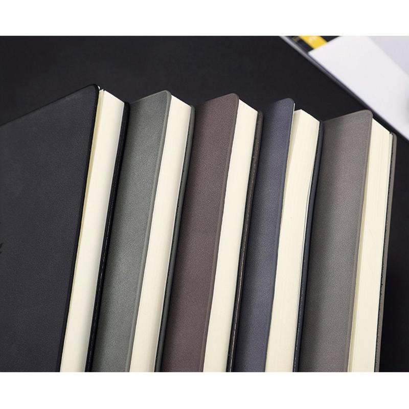 Thickened Business Notepad Notebook Creative PU Leather Hardcover Diary Soft Leather Gift Reusable Refillable Leather Journal