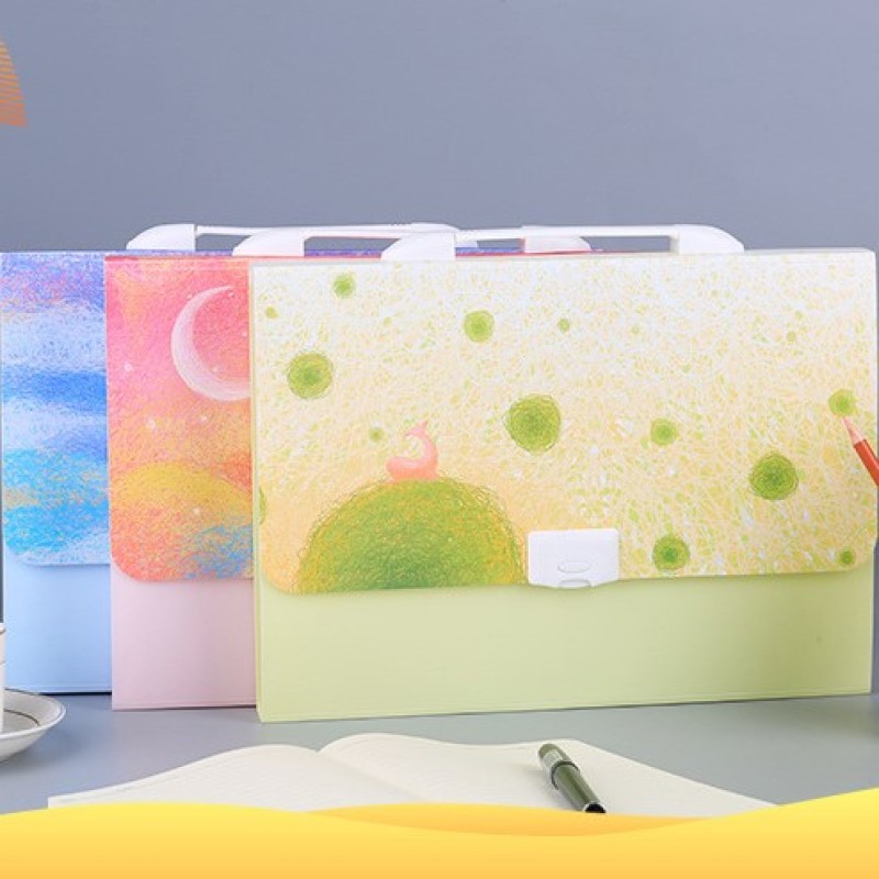 13 pockets A4 student study and examination materials storage book expanding file bag