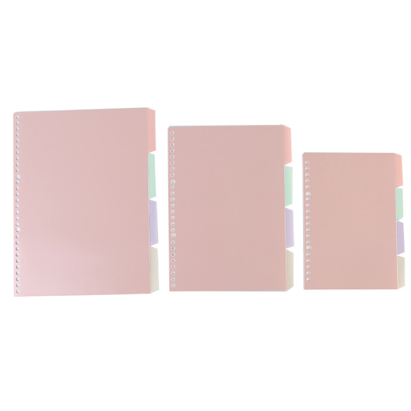 Divider 4 color memo loose leaf replacement core classification page notebook separate inner core label