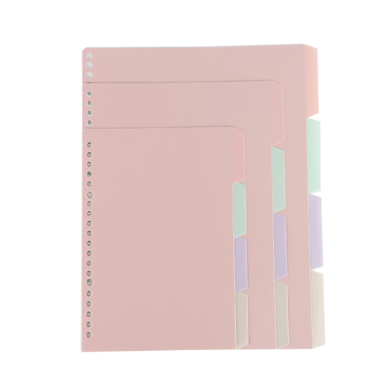Divider 4 color memo loose leaf replacement core classification page notebook separate inner core label