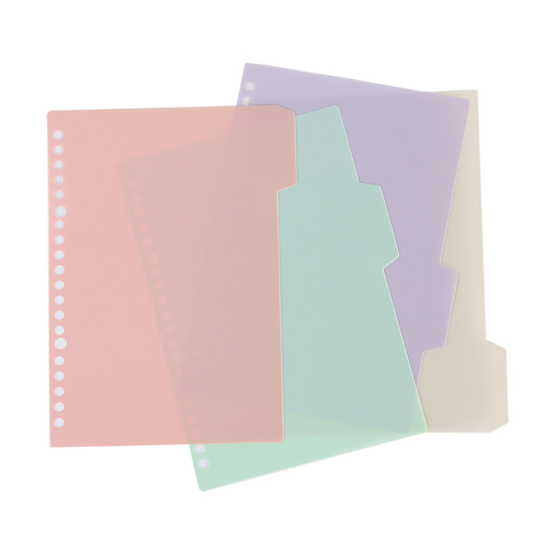 Divider 4 color memo loose leaf replacement core classification page notebook separate inner core label