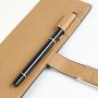 PU business notebook simple Thermal Binding notepad with pen holder