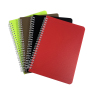 PP Eco friendly oem recycle paper cover plastic coil double wire spiral notebook