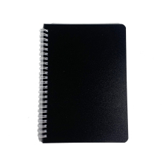 PP Eco friendly oem recycle paper cover plastic coil double wire spiral notebook