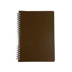 PP Eco friendly oem recycle paper cover plastic coil double wire spiral notebook