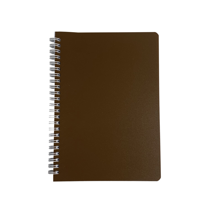 PP Eco friendly oem recycle paper cover plastic coil double wire spiral notebook