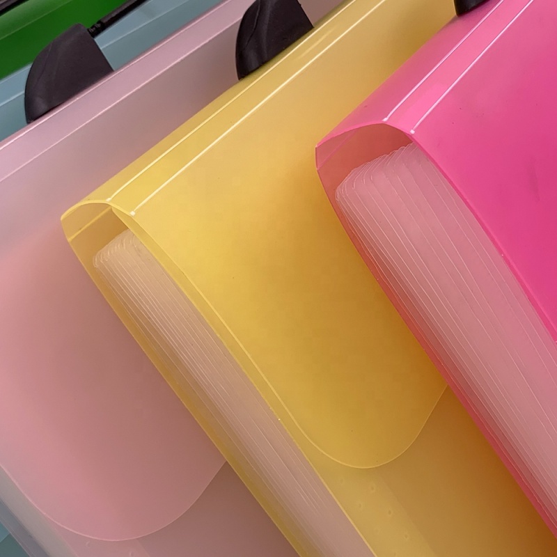 stationery Clear plastic presentation side tab classification office custom modern a4 size plastic expanding file folder
