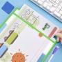 Writing transparent PVC erasable stationery bag assorted colors dry erase pockets
