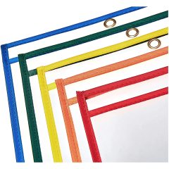 Writing transparent PVC erasable stationery bag assorted colors dry erase pockets