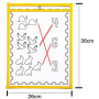 Writing transparent PVC erasable stationery bag assorted colors dry erase pockets