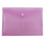 Popular A5 Transparent Snap Button File Bag with Business Card File Bag Transparent Information Bag
