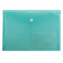 Popular A5 Transparent Snap Button File Bag with Business Card File Bag Transparent Information Bag