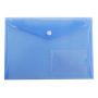 Popular A5 Transparent Snap Button File Bag with Business Card File Bag Transparent Information Bag