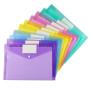 Hot Selling Transparent Snap Button File Bag with Business Card File Bag Transparent Information Bag