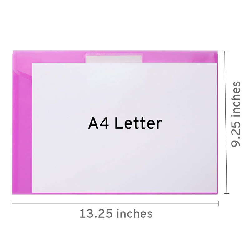 Hot Selling Transparent Snap Button File Bag with Business Card File Bag Transparent Information Bag
