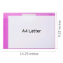 Hot Selling Transparent Snap Button File Bag with Business Card File Bag Transparent Information Bag