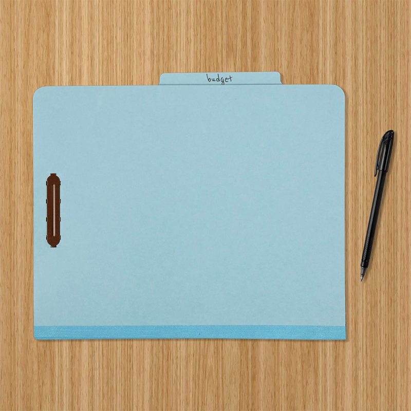 Classification Folder- 100% Recycled, 1 Divider, 2 Embedded, Letter, Document bag