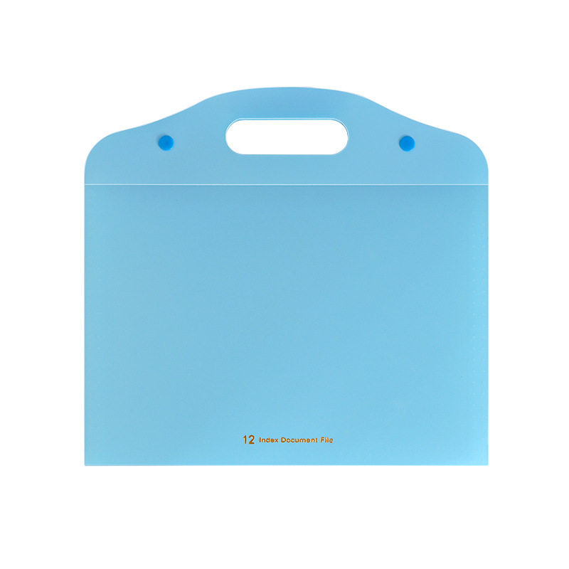 new design a4 pp frosted portable wholesale  student simple test paper storage bag expanding file folder
