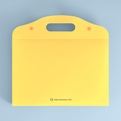 new design a4 pp frosted portable wholesale  student simple test paper storage bag expanding file folder