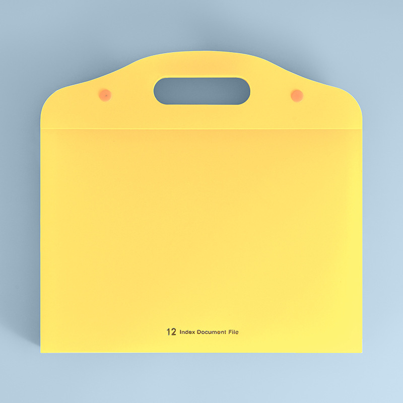 new design a4 pp frosted portable wholesale  student simple test paper storage bag expanding file folder