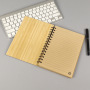 New products A5 bamboo cover Reusable sprial diary notebook