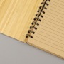 New products A5 bamboo cover Reusable sprial diary notebook