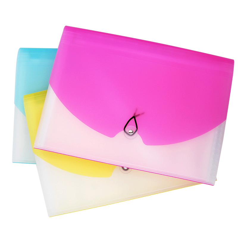 PP Hard A4 Thick Hanging Expanding Plastic Custom School Envelope File Folder Games Printing Plastic Folder With Handle