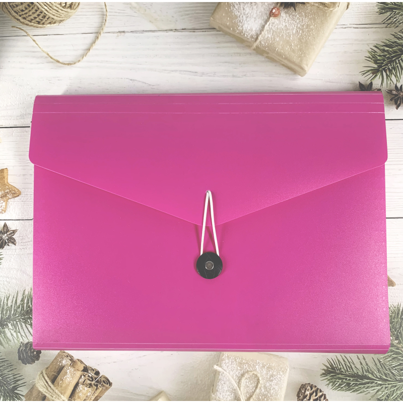stationery EXPANDING FILE BAG  A4 pink 13-P Expanding Organizer File Folder bag