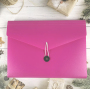 stationery EXPANDING FILE BAG  A4 pink 13-P Expanding Organizer File Folder bag