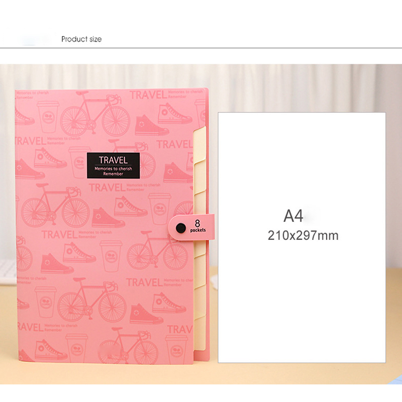 A4 multi-layer 5/8 pockets student test paper bag folder file bag storage expanding file