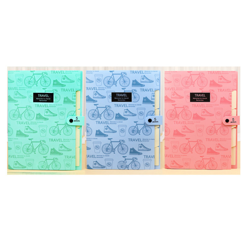 A4 multi-layer 5/8 pockets student test paper bag folder file bag storage expanding file