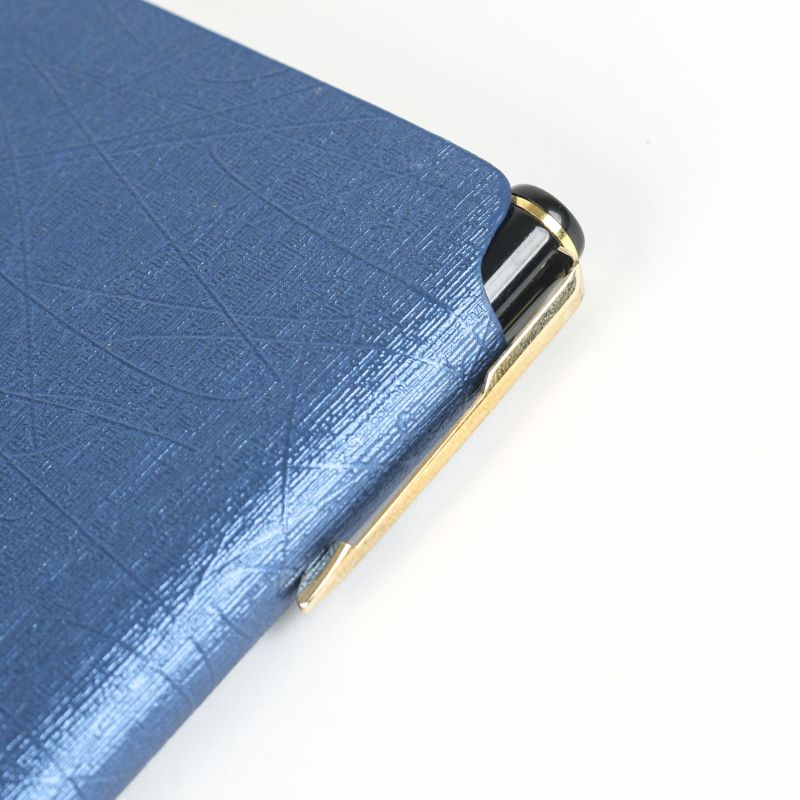 Factory Hot selling PU Softcover  decorative pattern leather A5  notebook for business