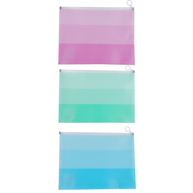 Hot sale plastic folder office stationery a4 folder custom zip plastic document bags kids