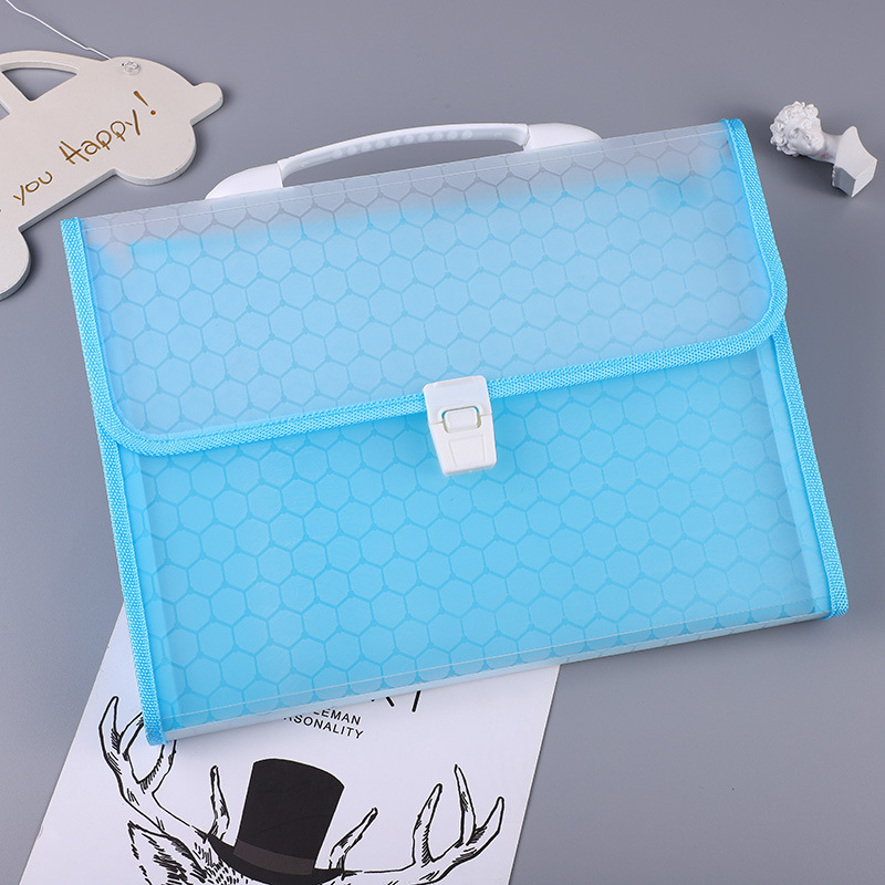 Wholesale A4 transparent football pattern 13 grid expanding file