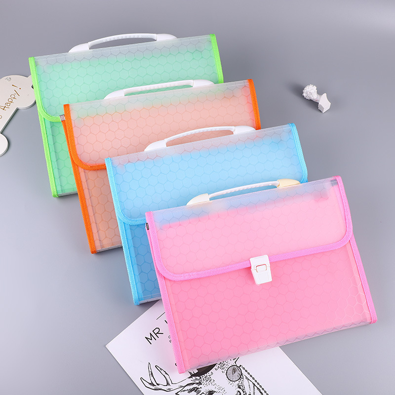 Wholesale A4 transparent football pattern 13 grid expanding file