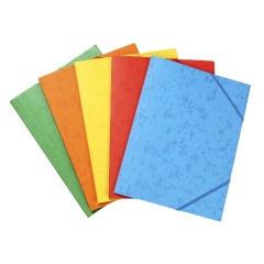 Folder Rubber Band Folder Marble Pattern Student File Bag Office Storage Bag