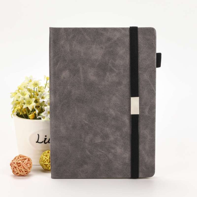 Factory A5 elastic band metal plate mounted notebook student diary Notepad
